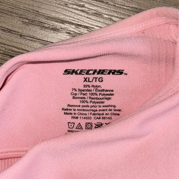 Womens Skechers PINK Sports Bra Size XL racerback - Picture 3 of 3